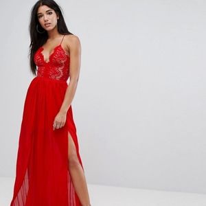 Rare London Plunge Double Side Split Maxi (US 6)